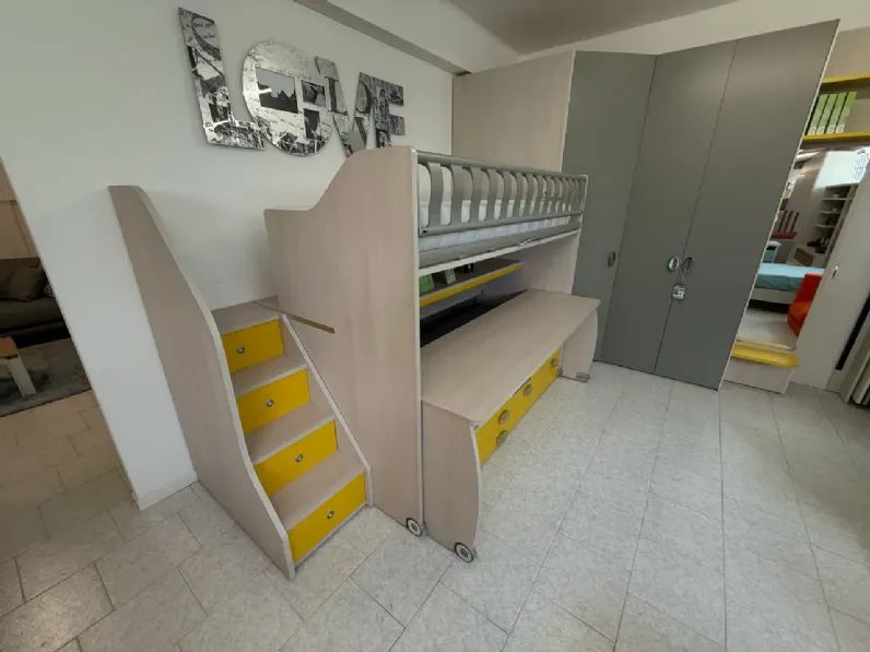 Cameretta con soppalco Moretti compact camerette con letto a soppalco scontata