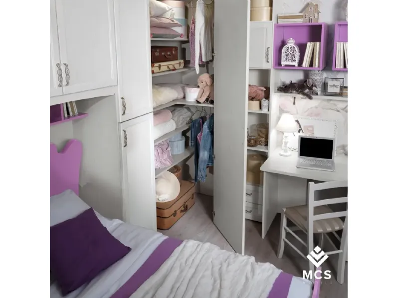 Cameretta  mod. bernasette  con cabina-spogliatoio in promo sconto del 40% Gruppo silwood con un ribasso imbattibile