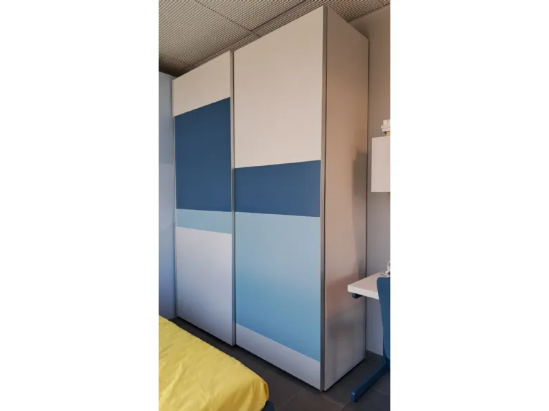 Cameretta moretti blu Moretti compact camerette letti a terra in Offerta Outlet