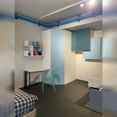Cameretta moretti con cabina ad angolo Moretti compact camerette senza letto scontata