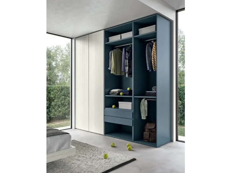Cameretta in laminato materico Cameretta raffinata e moderna Zg mobili scontata a PREZZI OUTLET