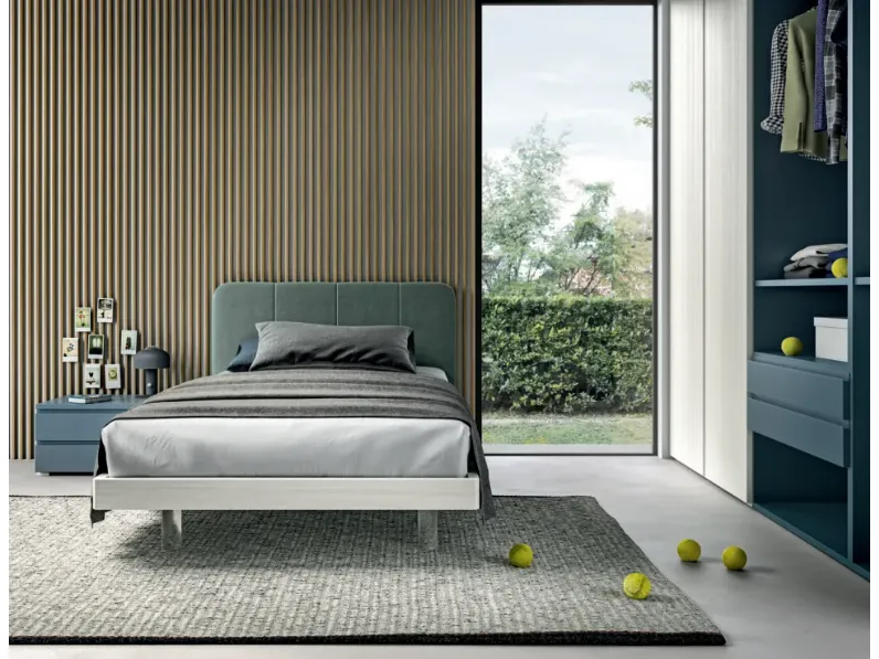 Cameretta in laminato materico Cameretta raffinata e moderna Zg mobili scontata a PREZZI OUTLET