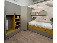 Cameretta salvaspazio con cabina armadio Moretti compact camerette con letti a scomparsa in offerta