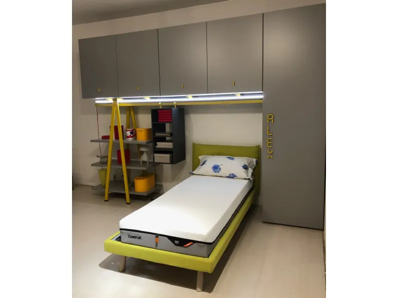 Cameretta Coast to coast Erba mobili con letto a ponte scontata