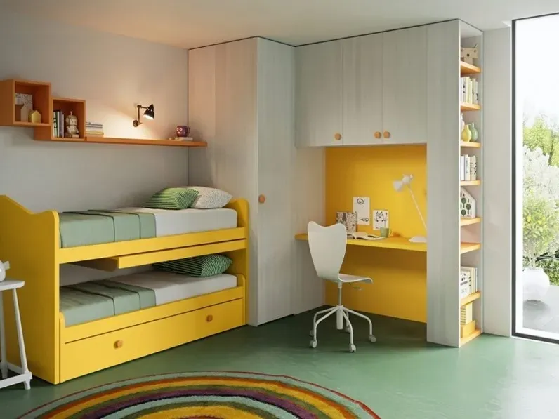 Cameretta in laminato opaco Composizione 15 Siloma scontata a PREZZI OUTLET