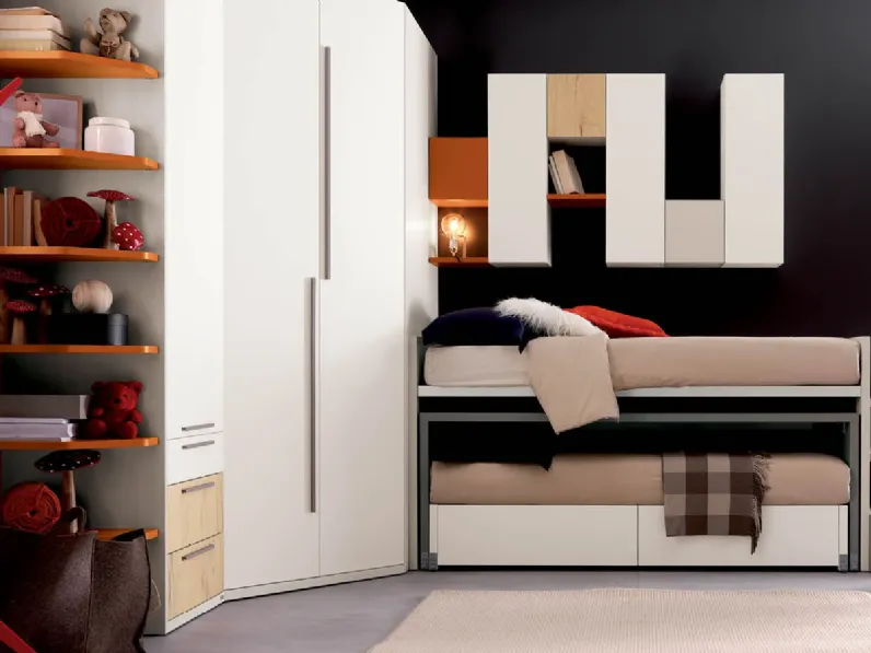 Cameretta Composizione h050 Doimo cityline con letto a castello scontata