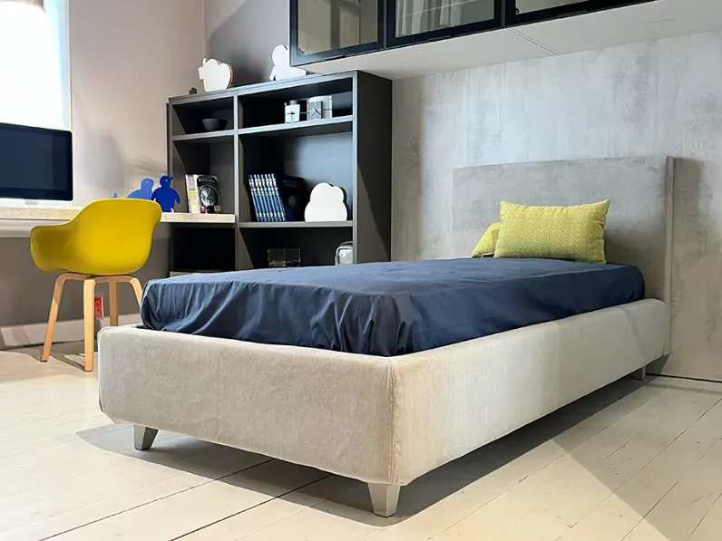 Cameretta Con armadio duplo Clever in laminato materico a prezzo Outlet