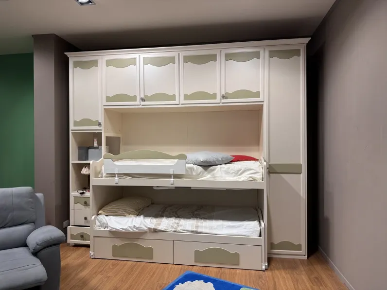 Cameretta Cv 435 composizione beverly San michele con letto a ponte in Offerta Outlet