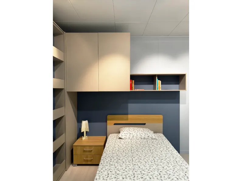 Cameretta Evo1 Mistral con letto una piazza e mezza
 in Offerta Outlet