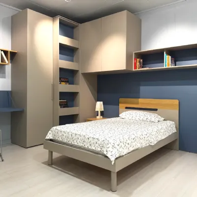 Cameretta Evo1 Mistral con letto una piazza e mezza
 in Offerta Outlet