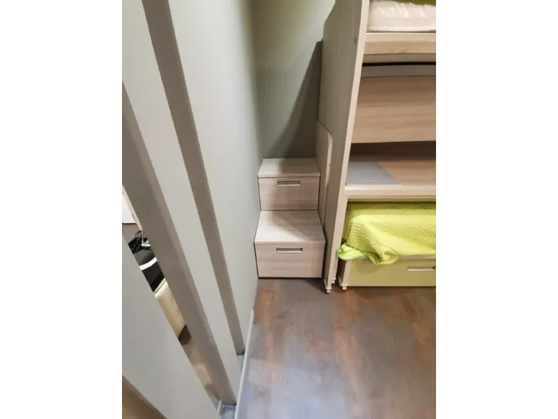 Cameretta Genius Dielle con letto a castello scorrevole scontata
