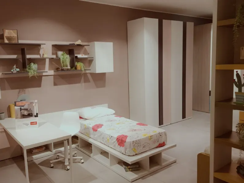 Cameretta Composizione h010 Doimo cityline letti a terra scontata