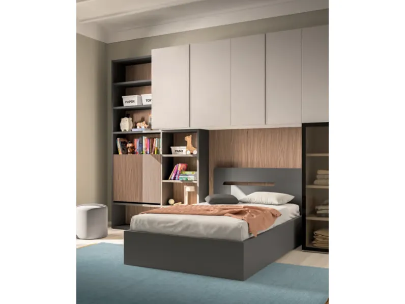 Cameretta A ponte 34 Mistral con letto a ponte scontata