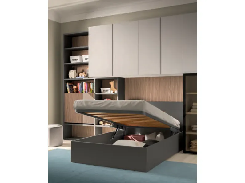 Cameretta A ponte 34 Mistral con letto a ponte scontata