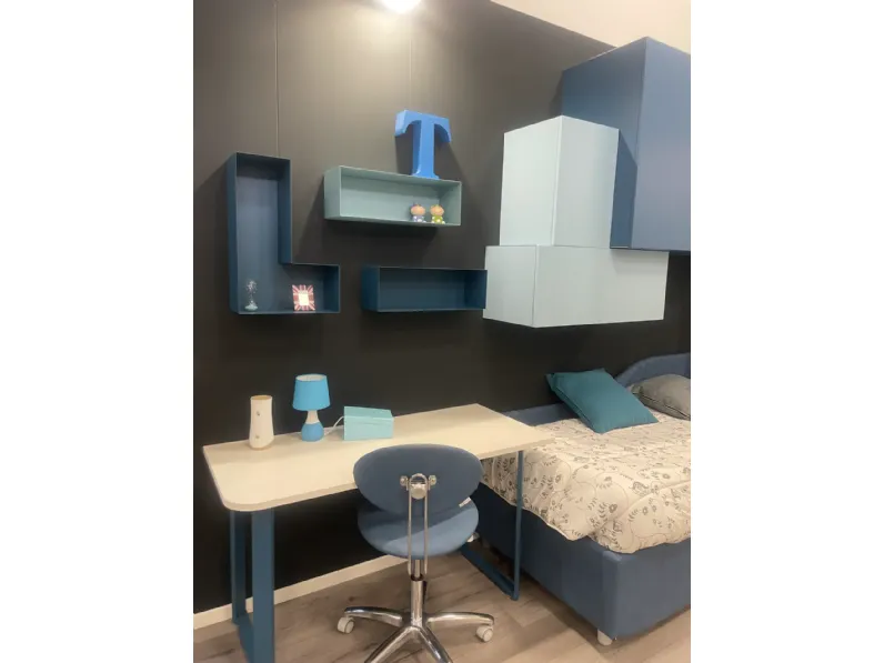 Cameretta Navy Moretti compact letti a terra scontata
