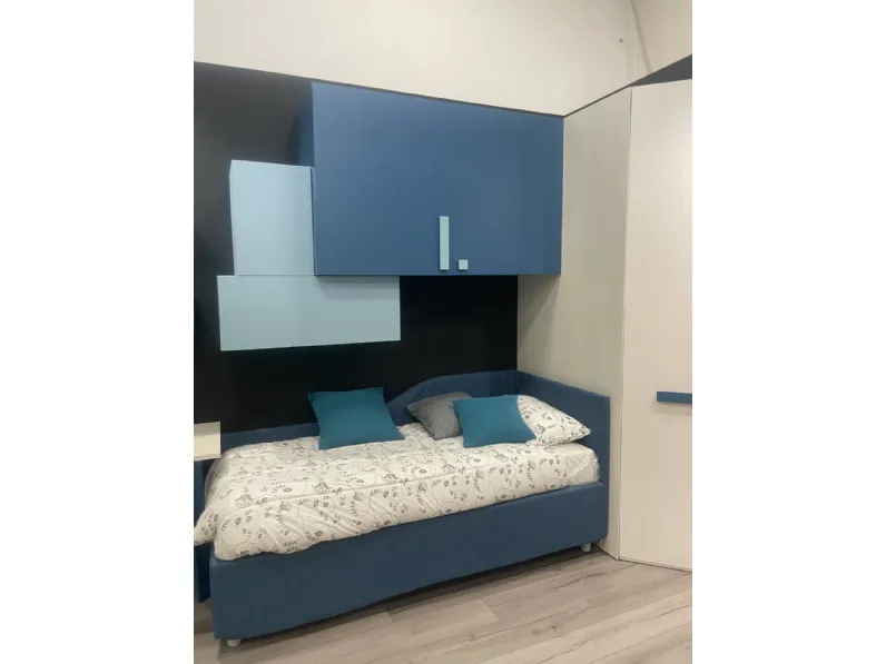 Cameretta Navy Moretti compact letti a terra scontata