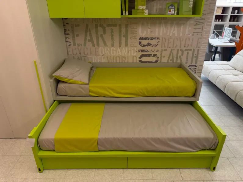 Cameretta in laminato materico Cameretta con cabina  Moretti compact camerette scontata a PREZZI OUTLET