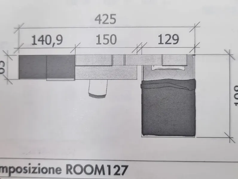 Cameretta Room127 Zg mobili a PREZZI OUTLET