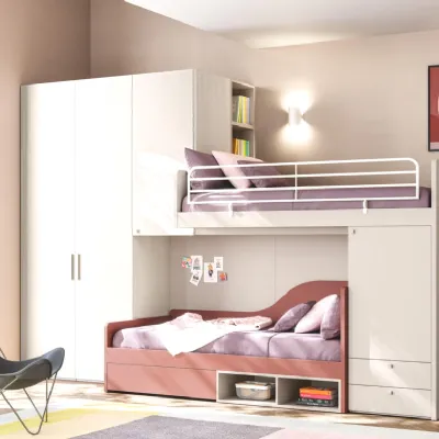 Cameretta Cameretta salvaspazio 53 Mistral in laminato opaco a prezzo Outlet