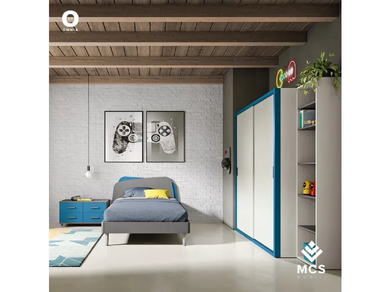 Cameretta Omnias Gruppo silwood in laminato opaco in Offerta Outlet