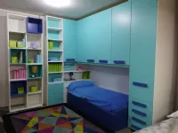 Cameretta Kids collection Moretti compact con letto a terra a prezzo Outlet