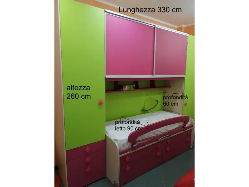 Cameretta Mod happy Moretti compact SCONTATA