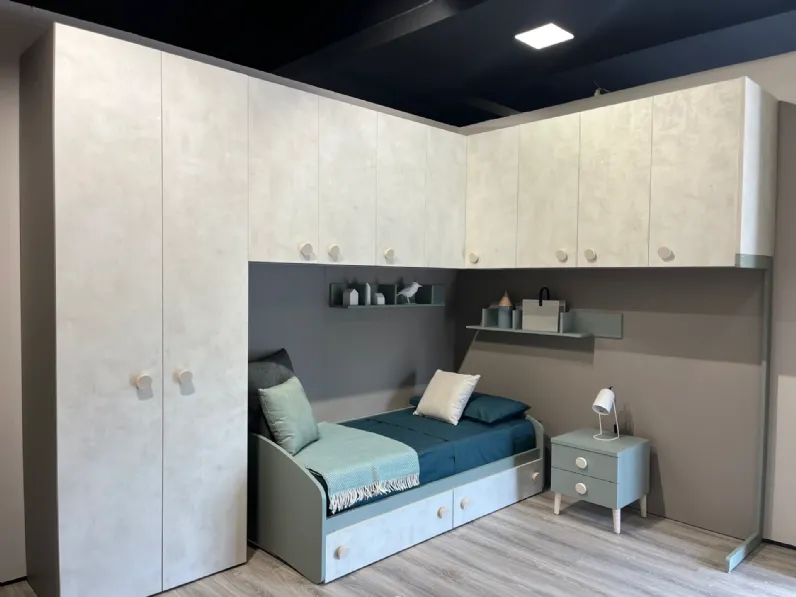 Cameretta Momenti febal casa  Febal in laminato opaco a prezzo Outlet
