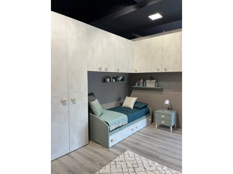 Cameretta Momenti febal casa  Febal in laminato opaco a prezzo Outlet