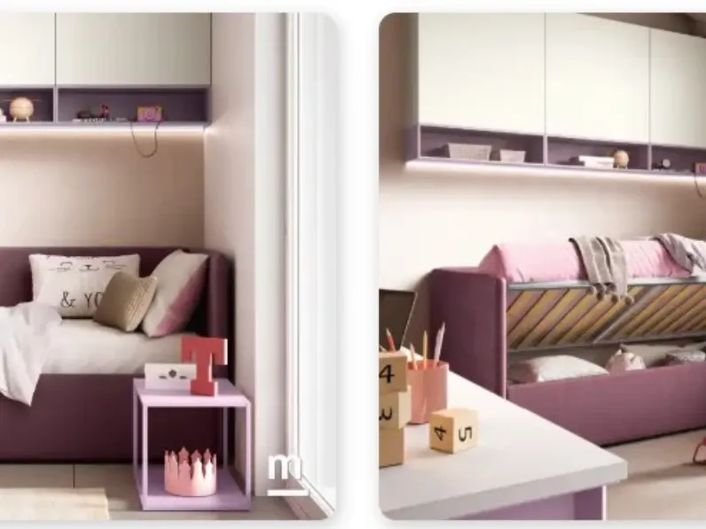 Cameretta divano letto e box k106  Moretti compact camerette con uno sconto imbattibile