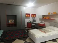 Cameretta Young collection Moretti compact camerette in laccato opaco a prezzo Outlet