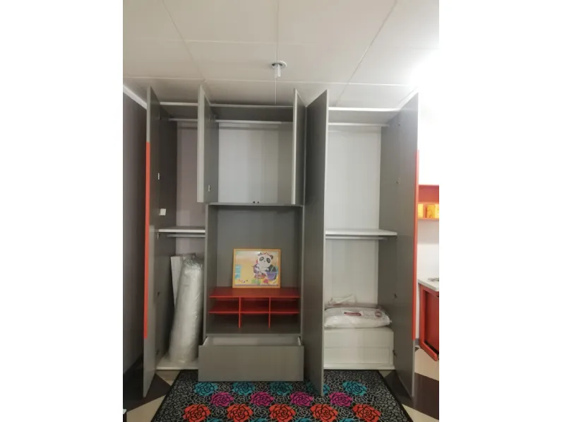 Cameretta Young collection Moretti compact camerette in laccato opaco a prezzo Outlet