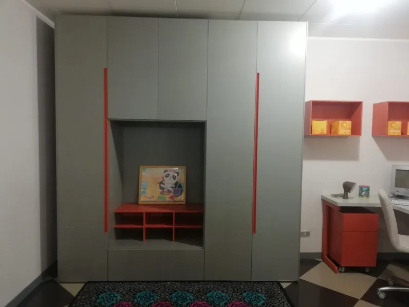 Cameretta Young collection Moretti compact camerette in laccato opaco a prezzo Outlet
