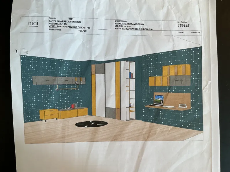 Cameretta Nidi con letto una piazza e mezza
 scontata