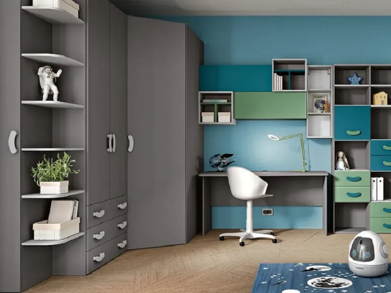 Cameretta Omnias Gruppo silwood letti a terra in Offerta Outlet