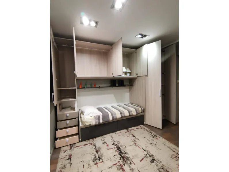 Cameretta Ponte Dielle con letto a ponte in Offerta Outlet