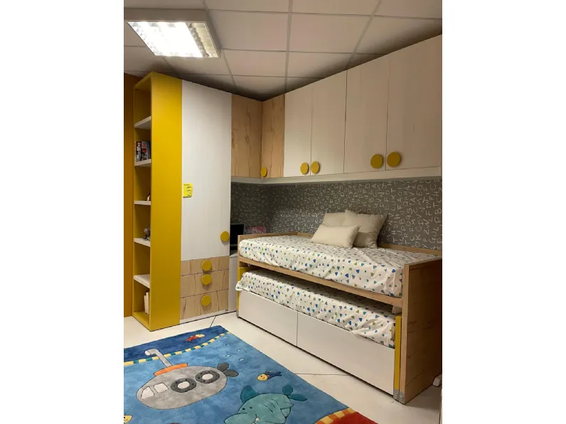 Cameretta in laminato materico Qik+archimete Doimo cityline scontata a PREZZI OUTLET