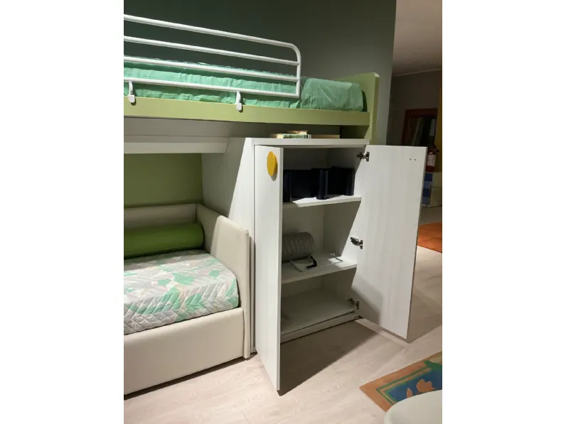 Cameretta Qik Doimo cityline con letto a soppalco scorrevole a prezzo scontato