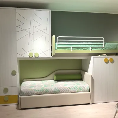 Cameretta Qik Doimo cityline con letto a soppalco scorrevole a prezzo scontato