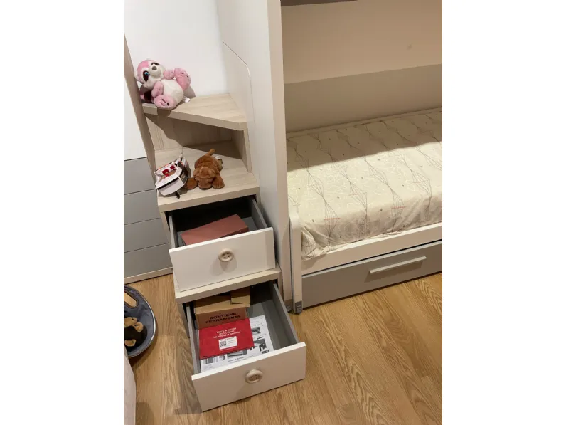 Cameretta Qik Doimo cityline con letto a castello scorrevole scontata