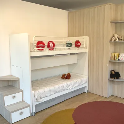 Cameretta Qik Doimo cityline con letto a castello scorrevole scontata