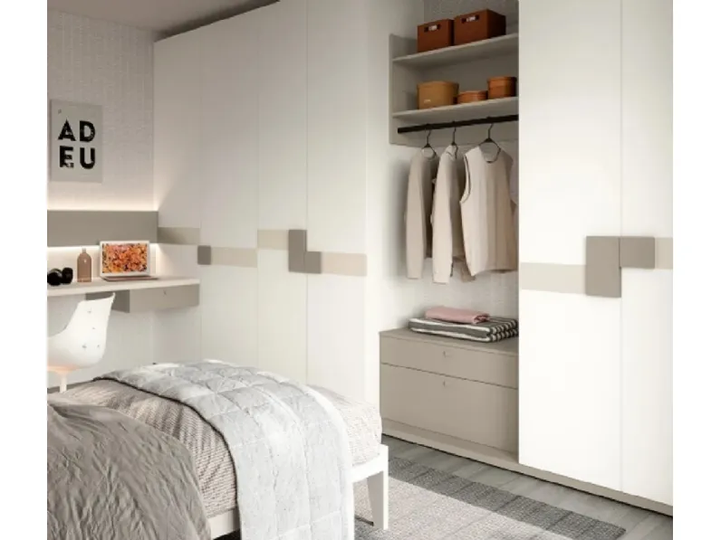 Cameretta in laminato opaco Qik l02 Doimo cityline scontata a PREZZI OUTLET