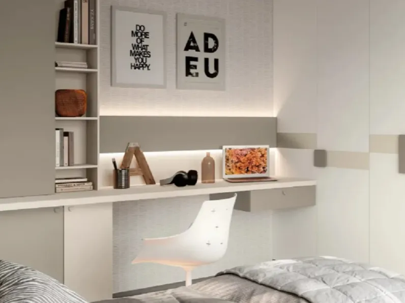Cameretta in laminato opaco Qik l02 Doimo cityline scontata a PREZZI OUTLET