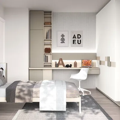 Cameretta in laminato opaco Qik l02 Doimo cityline scontata a PREZZI OUTLET