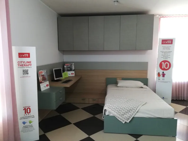 Cameretta Qik light Doimo cityline letti a terra in offerta