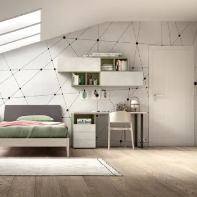 Cameretta Room110 Zg mobili con letto una piazza e mezza
 a prezzo Outlet