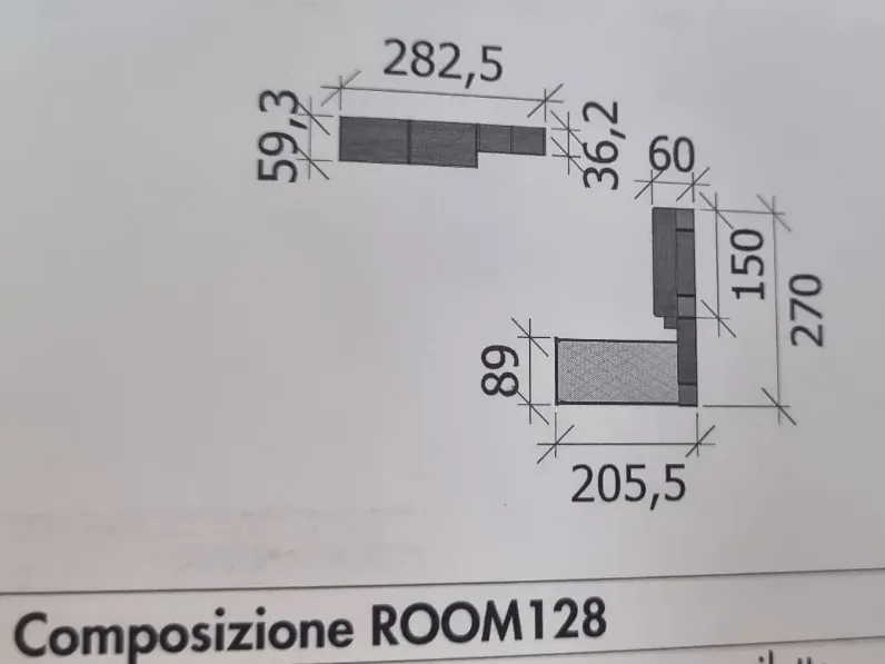 Cameretta Room128 Zg mobili letti a terra scontata