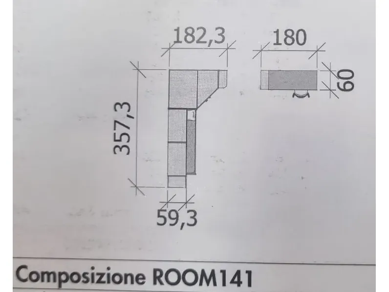 Cameretta in laminato opaco Room141 Zg mobili scontata a PREZZI OUTLET