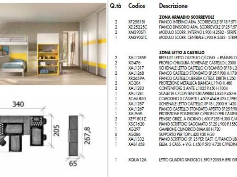 Cameretta Room158 Collezione esclusiva a PREZZI OUTLET