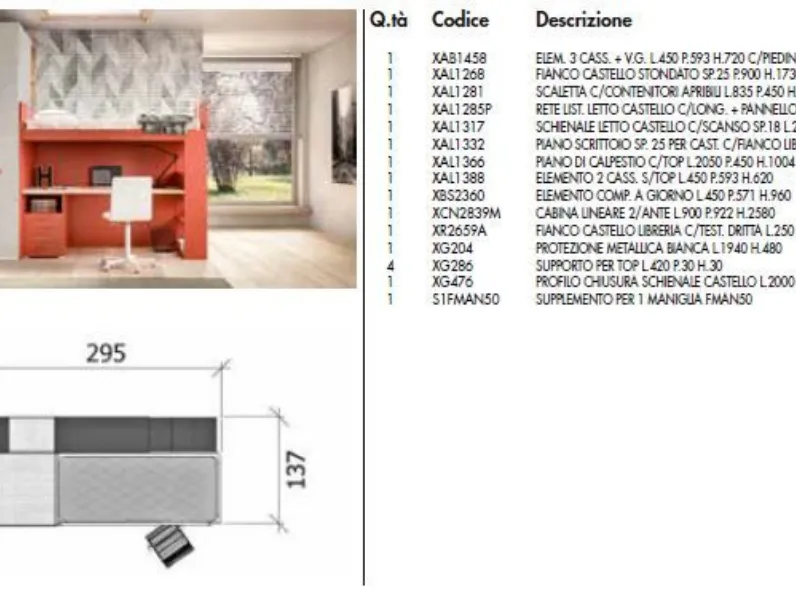 Cameretta Room173 Collezione esclusiva a PREZZI OUTLET
