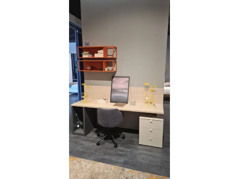 Cameretta Sa 160 cameretta nidi papaya Battistella in laminato opaco in Offerta Outlet
